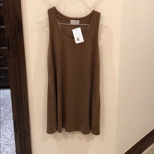 Brown suede dress